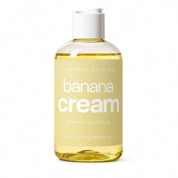 Banana Cream Nourishing Body Oil Hydrating Body Oil for Dry Skin Lightweight Moisturizer 4 Fl Oz