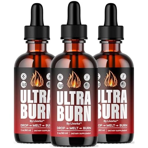 3 Pack Ultra Burn Drops - Official UltraBurn Advanced Liquid Drop Supplement, Ultra Burn All Natural Liquid Support Formula Healthy Drops Reviews, UltraBurn Vitamin Drops, 3 Bottles for 3 Months