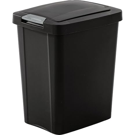 Sterilite 7.5 Gal. Black TouchTop Wastebasket - 1 Each