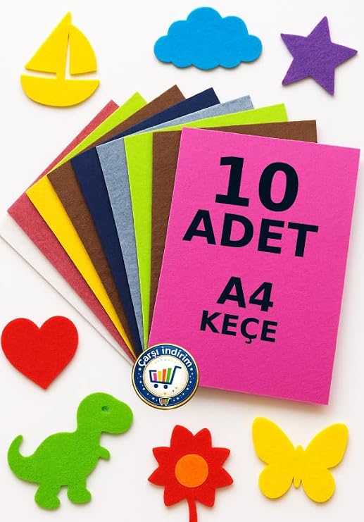 Felt A4 Color Felt Mixed 10 Lu 1 Different Colors in 1 Package 10 Pieces