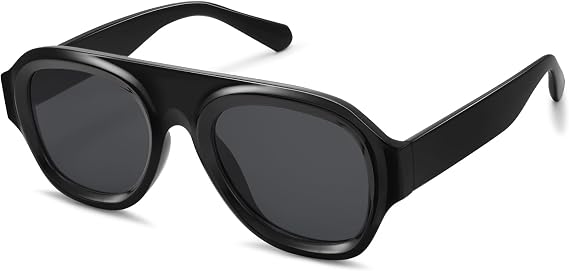Retro Oversized Aviator Sunglasses for Women Men Trendy 70s Vintage Style Thick Chunky Shades UV400 Sun Glasses
