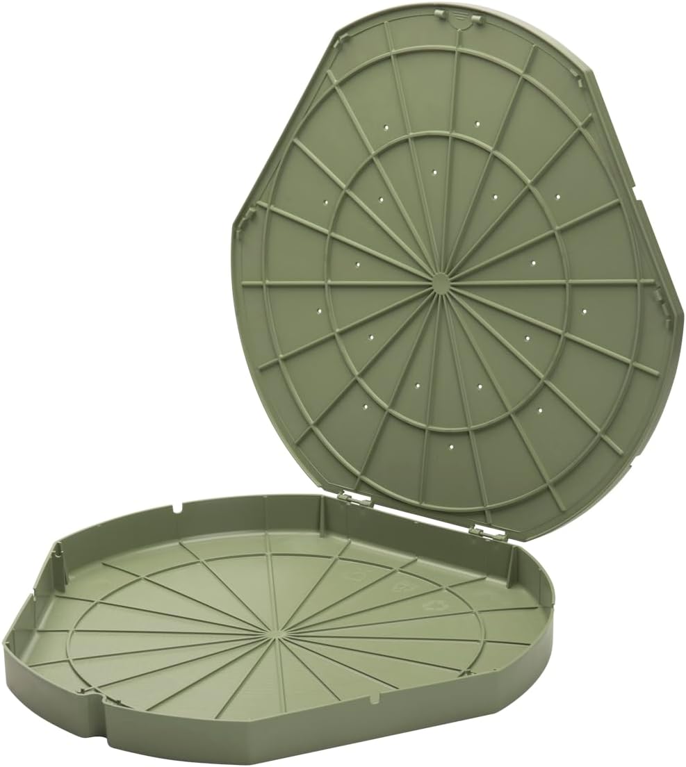 reMAIN MAINbox Reusable Pizza Box Made of Recycled Material Sustainable Takeaway Box for Private or Gastro Use / Suitable for Pizza Lahmacun Pide Tarte Flambée Much More (Green)