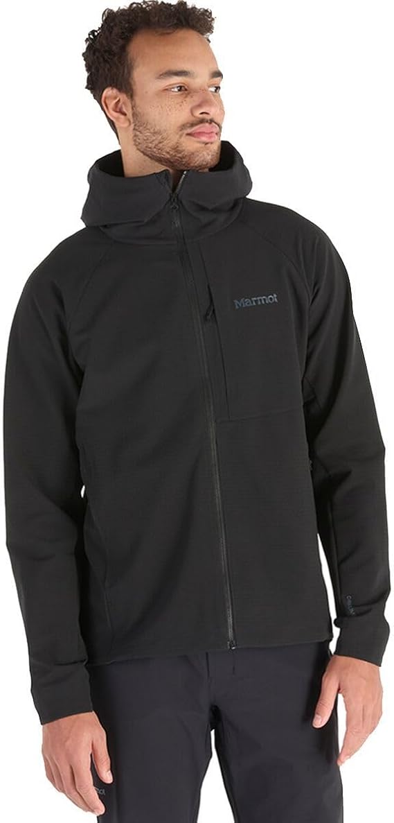 MARMOT Men's Pinnacle Driclime Hoody Warm Fleece Jacket, Full Zip Jacket, Breathable, Stretchy, Wind Resistant Body Warmer, packable, ideal for hiking (pack of 1)