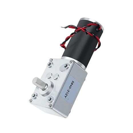 DC Worm Gear Motor 5840-31ZY 12V~24V High Torque 100KG.CM Reversible High Power Self-Locking Motor for Garage Door(7RPM_12V)