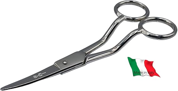 Ultima 6 Inch Embroidery & Applique Scissors Drop Forged Carbon Steel Embroidery Sheers, Double Curved, Chrome Plated & Made in Italy