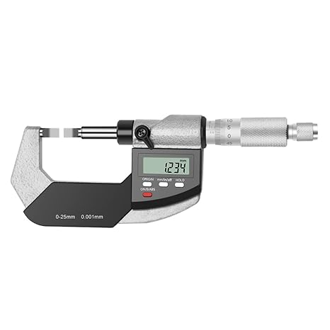 LCD Blade-Type Micrometer, Electronic Digital Blade Micrometer, 0-25mm Range, 0.001mm Graduation