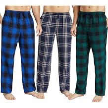 JupiterSecret Mens Pajama Pants Set Flannel Cotton Sleep & Lounge Pants, PJ Bottoms with Pockets and Button Fly, XX-Large