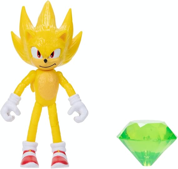 Sonic The Hedgehog 2 Movie 41497 Articulated Action Figure 10 cm Super Sonic with Emerald