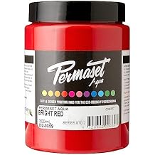 Permaset Aqua Standard 300ml Bright Red - Screen Printing Ink for Fabric - Ideal Screen Printing Kit for Home Office, Starter Kit, Fabric Paint, Screen Printer and Other Fabric Ink
