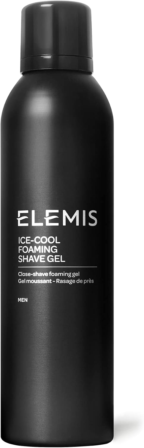 ELEMIS Ice-Cool High Performance Shave Gel for Men, Pair Refreshing Peppermint Foaming Gel Face Cleanser with Shaving Gel Infused with Aloe Vera, Witch Hazel & English Oak