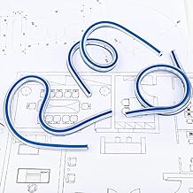 Flexible Curve Ruler 12 Inch Ruler Bendable Curve Template, Double Side Scale CM/INCH Rulers 3pcs for Engineering Drawing and Sewing Pattern Making Design Graphics Painting