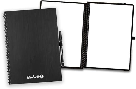 BAMBOOK Classic - Reusable Notebook - Original - A4 - Blank - Rewritable Notebook, Dry Erase Board Notebook, Whiteboard Notebook, Erasable Notebook - Includes Free Pen App
