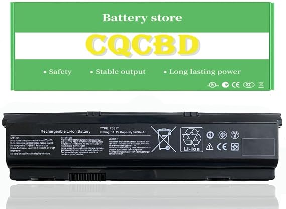 Replacement Battery for Dell Alienware M15X R1 D15X P08G D951T F681T, T780R 0F681T, W3VX3, 0W3VX3, 0T780R SQU-722 SQU-724 for SMP (6Cell 11.1V/56WH)