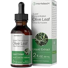 Horbaach Olive Leaf Extract Liquid | 2 fl oz | Super Strength | Alcohol Free, Vegetarian, Non-GMO, Gluten Free
