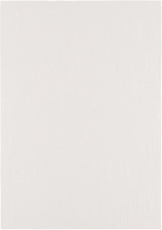 Florence Linen Cardstock A4 Off-White - 10 Sheets of 250 GSM Coloured Paper - Card Making Supplies for Scrapbooking and Other Crafts