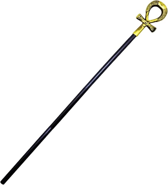 Egyptian Staff Wizard Staff Prop Egyptian Snake Sceptre Wicked Elder Wand Ancient Themed Dress Up Party Prop for Halloween Fancy Dress