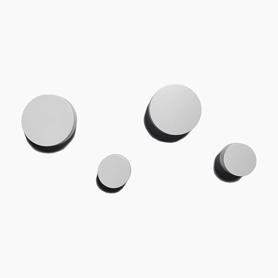 Orano Round Wall Hooks Wooden Coat Hooks Entryway Set of 4 White