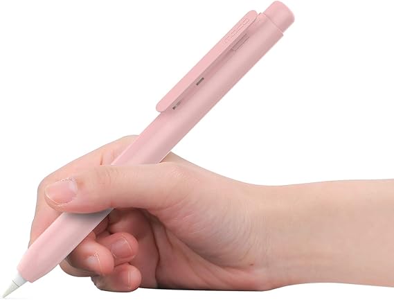 MoKo Retractable Holder Case for Apple Pencil 1st Generation, Pink | Retractable, Protective Sleeve Skin Cover, Sturdy Clip