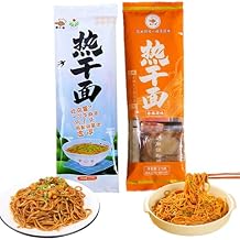 Chinese noodles,Wuhan Hot Dry Noodles, 2 Bags 170g Wuhan Vegetarian Vermicelli Instant Hot Dry Noodle, Classic Handmade Ramen noodles