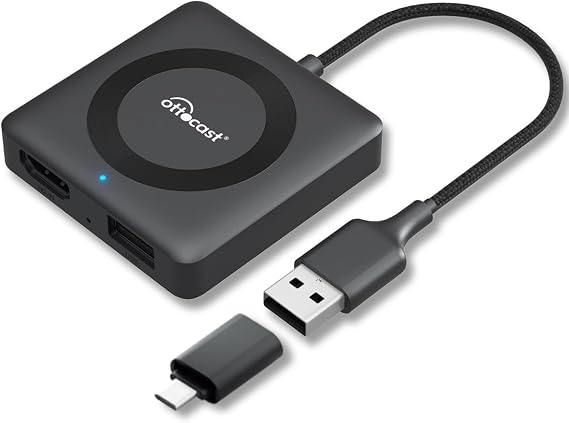 Ottocast Car TV Mate Max Wireless CarPlay & Android Auto Adapter | Plug & Play for iPhone/Android,HD HDMI Car Adapter Cast Video/Game to Car, Works for Wired CarPlay Cars