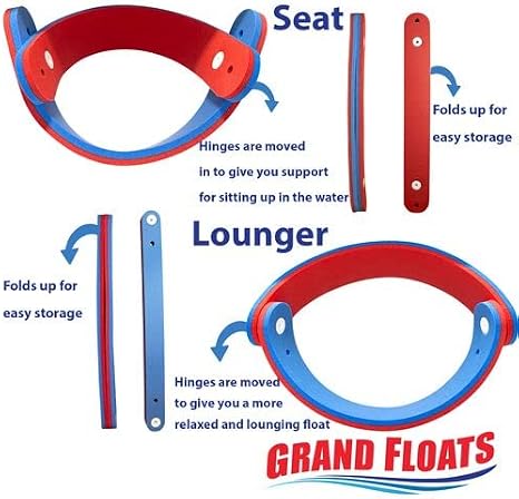 Grand Floats Float-N-Fold Water Chair - Solid Colors - 2 Pack