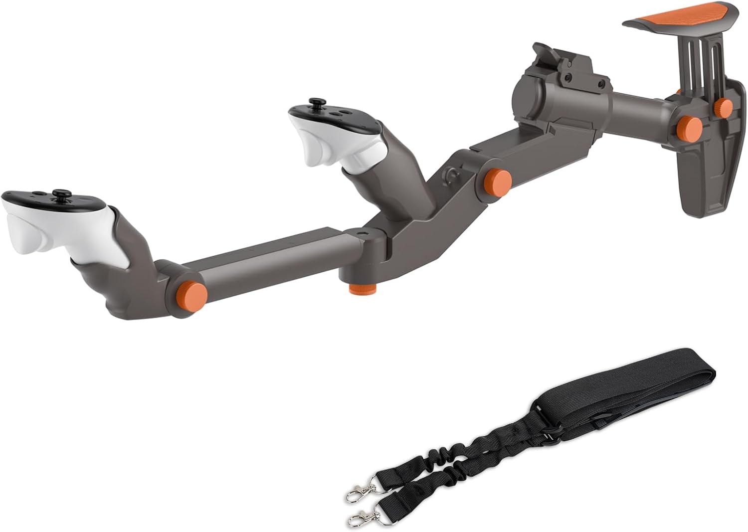 X-SUPER HOME Adjustable VR Gunstock Compatiable for Meta Quest 3/ Quest 3S Gun Stock|Magnetic Attachment|Adjuatale Length|Controller Pitch & Yaw Angles Tunable|Made for Meta Quest Series