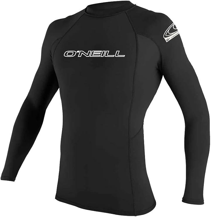 O'Neill Mens Basic Skins Long Sleeve Rashguard, UPF 50+ Sun and Rash Protection for Surfing and All Outdoor Activities