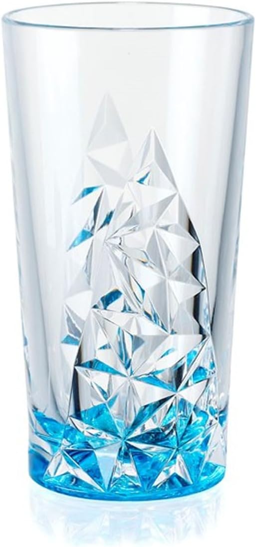 Merritt Glacier Turquoise 14-ounce Acrylic Tumbler, BPA-Free, Set of 4