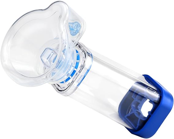 Spacer Chamber Plus Flow-Vu Anti-Static Include Mask Aero Spacer with Cap for Adult Child (Child)