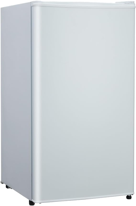 Mini Fridge With Freezer - 4.3 Cu.Ft, Adjustable Thermostat, Reversible Single Door, Ideal for Dorm, Office, Rv, Garage, Apartment, White