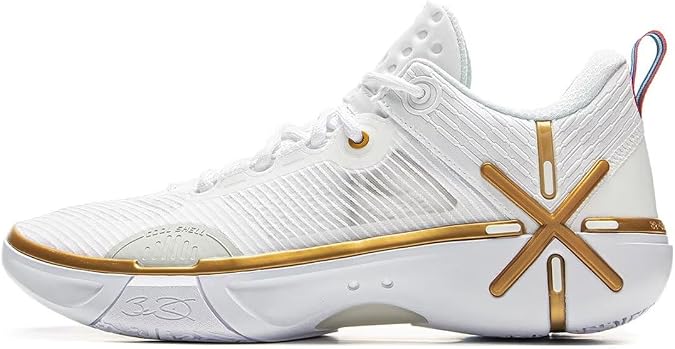 LI-NING Wade Shadow 6V2 Men's Lightweight Breathable Anti Slip Rebound Professional Basketball Game Shoes Standard White US 13