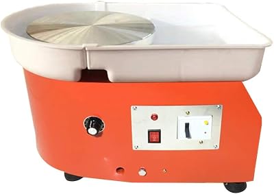 Huanyu Pottery Wheel Machine 350W 25CM 9.8 Electric Ceramic Machine Clay Making Pottery Tool with Manual Speed Control for Ceramic Work Clay Art Craft DIY Clay 220V, Basin Detachable