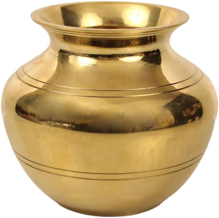 Putrika Traditional Hancrafted Brass Lota | Kalash| Sombu | Theertha Sembu |Karwachauth |Mandir | Temple|Marriage Kamandal | Gangajal - Sai Lota