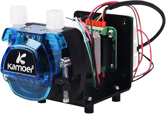 Kamoer KCM-ODM small stepper peristaltic pump 12V with speed control Low Noise Adjustable High flow rate lab liquid dosing pump with driver board power adapter 10~452ml/min