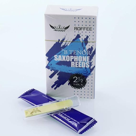 10 pcs/box Individual Packed Tenor Saxophone Reeds Strength 2.5 - High-Quality Sax Reeds for Professional Sound