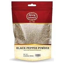 Spicy World Ground Black Pepper Powder 5 Pound Bulk - Table Grind