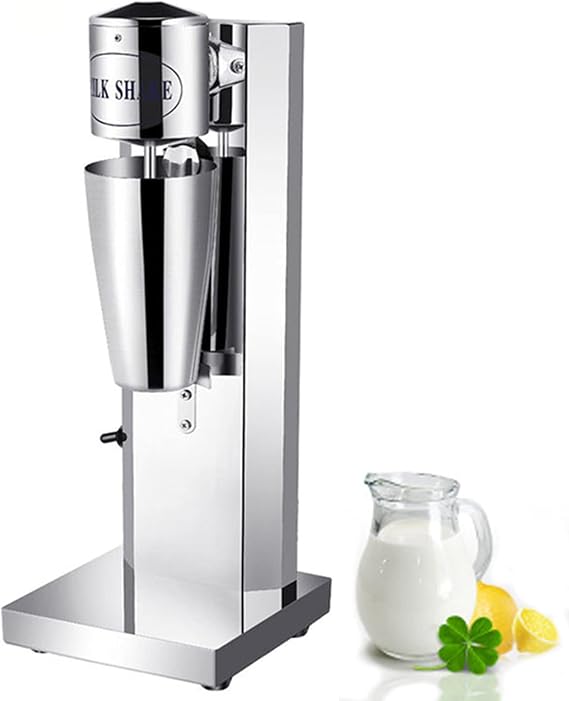 180W Electric Milhake Maker, 2-Speed Drink Mixer with 800ML inless Cup, Portable Smoothie Blender for Creamy Shakes, Protein Drin & Tea Shop Use, Easy Clean Design