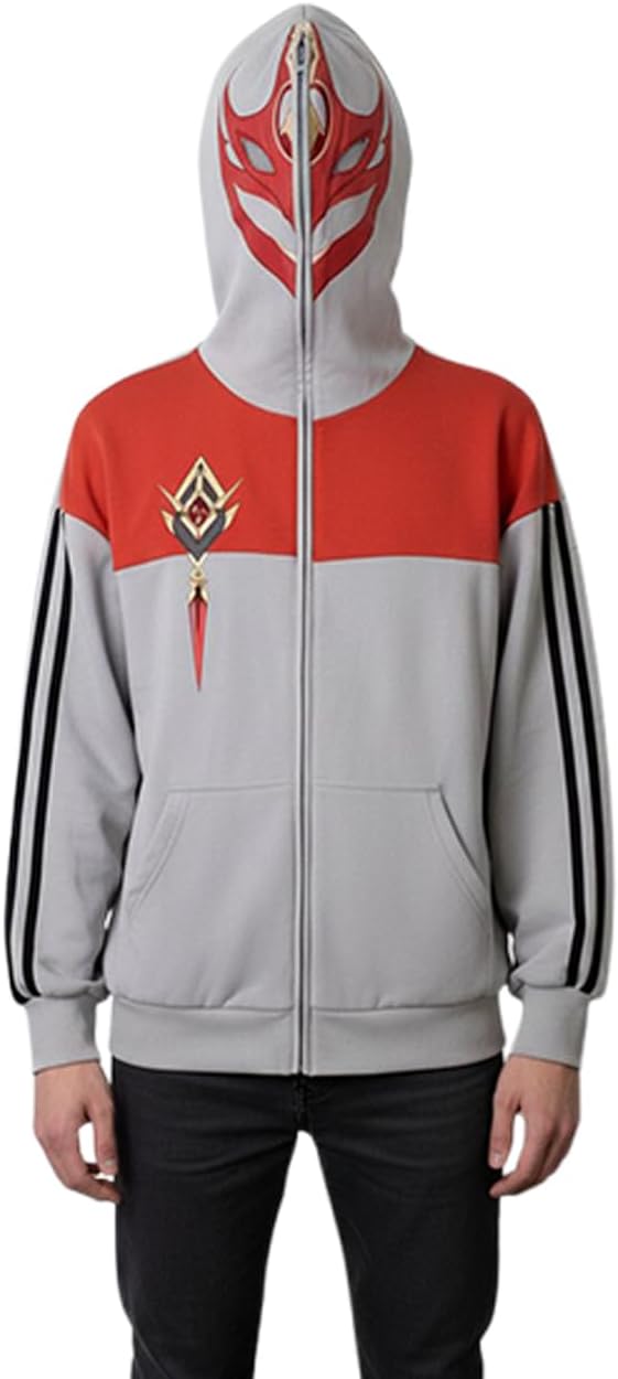 Cosfun Genshin Tartaglia Cosplay Hoodies Genshin Impact Hoodie Full Zip-up Hoodie Jacket FY0027