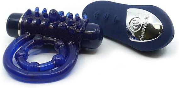 Nu Sensuelle Remote Control Bullet Ring, Blue