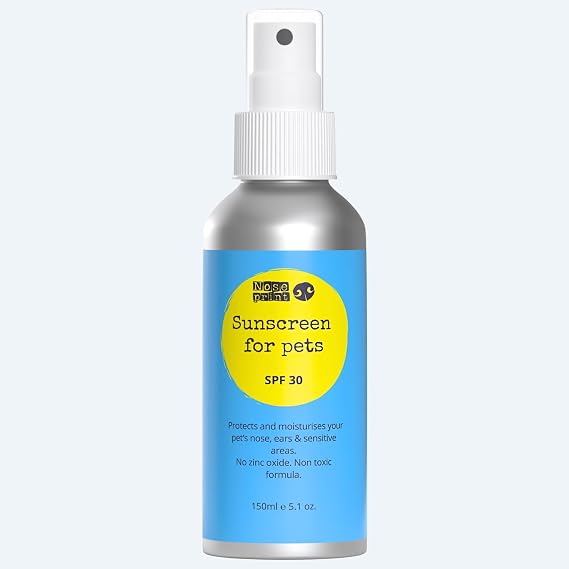 SPF 30 Pet Sunscreen Lotion Bottle Sun Protection For Pets 150 ML | Moisturising Sunscreen For Dogs And Cat Non-Toxic Formula Dog Nose | Dog Paw Balm Sun Cream Balm | Dog Sun Protection