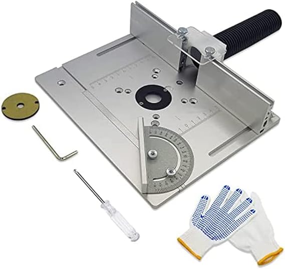 Router Table Insert Plate Aluminum Alloy Router Tables Router Fence Wood Router Plate for Woodworking Trimmer Carpentry