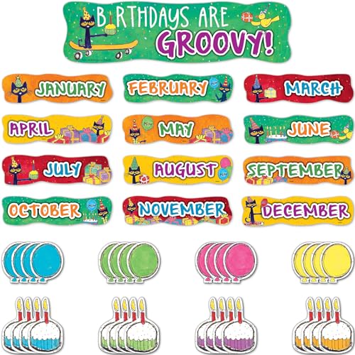Pete the Cat Birthdays Are Groovy Mini Bulletin Board