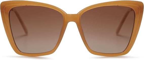 SOJOS Trendy Polarized Sunglasses For Women Retro Womens Oversized Square Cat Eye Sun Glasses UV Protection SJ2206 | Retro Classic Fashion UV400 Protection Shade Accessory Driving