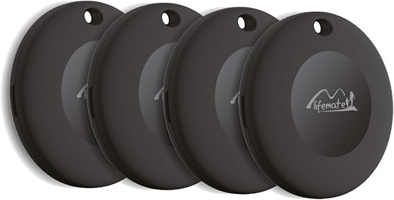 Lifemate LifeTag Apple ile Uyumlu MFI Lisanslı Smart Tag Akıllı Takip Cihazı 4'lü Paket- Siyah