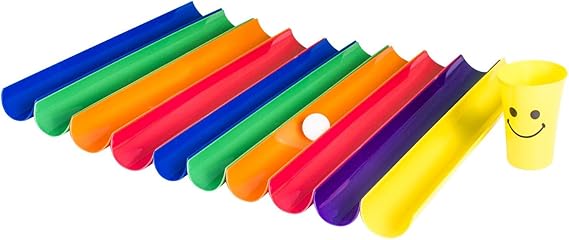 10-Piece Gutter Group Game Ball Game And Concentration Game A Team Competition for Outdoors for Company Parties And Family, 10 Half Pipes