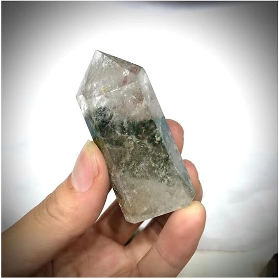 Crystal Stone Natural Green Phantom Quartz Crystal Points Crystals Wands Presents (Color : 50-70mm, Size : 1pcs)