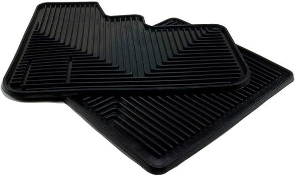 Black Rubber Slush Floor Mats for Semi Truck - Universally fits Many (See Measurements) Kenworth Peterbilt Freightliner Mack - All-Weather/Terrain High Ridged 2 Piece Cab Fronts