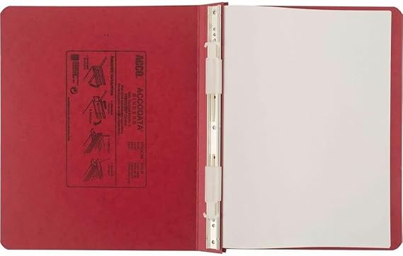 ACCO Pressboard Hanging Data Binder, 8.5 x 11 Inches Unburst Sheets, Executive Red (54129 )