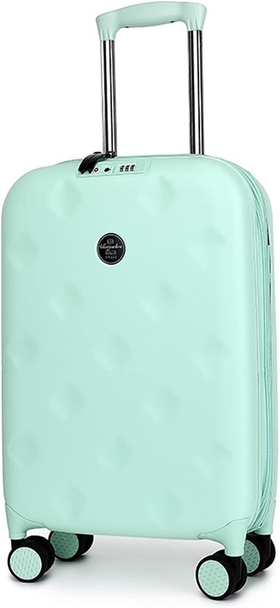Suitcase Foldable Suitcase Universal Wheel Lightweight Suitcase Solid Colour Large-Capacity Storage Roller Trolley Case(Green,28in)