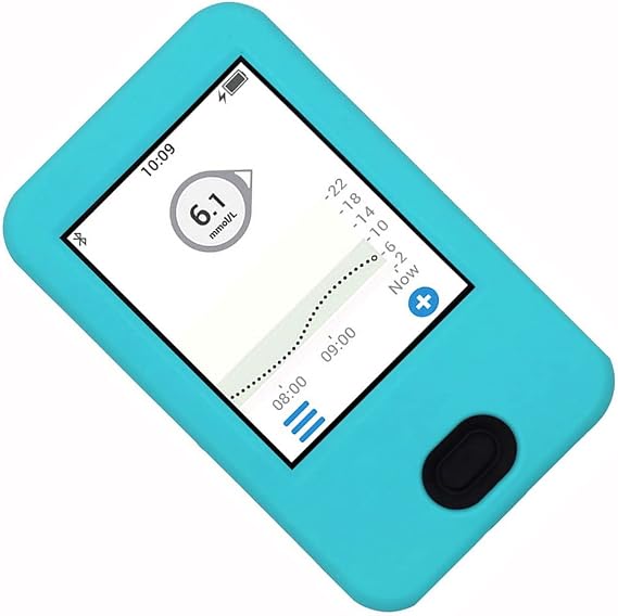 New Premium Silicone Case for Dexcom G6 Mobile CGM (Continuous Glucose Monitoring) (Blue)